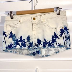 Zara palm tree printed shorts